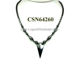 Hematite Arrow Pendant Beads Stone Chain Choker Fashion Women Necklace